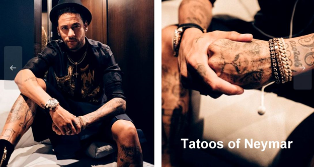 The New Neymar Batman and Spiderman Tattoo